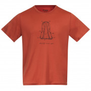 Мъжка тениска Bergans Graphic Wool Tee червен