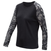 Dámské funkční triko s dlouhým rukávem Sensor Merino Blend Impress черен/сив černá/zebra