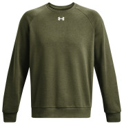 Мъжки суитшърт Under Armour Rival Fleece Crew тъмно зелен Marine OD Green / / White