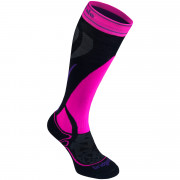 Дамски 3/4 чорапи  Bridgedale Ski Midweight Women's черно/розово Black/FluorPink