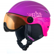 Детска ски каска Relax Twister Visor тъмно лилав/розов Violet