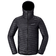 Мъжко пухено яке Norrona trollveggen down800 super light Hood черен Caviar Black
