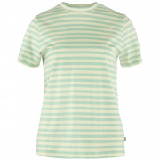 Дамска тениска Fjällräven Striped T-shirt W синьо/бял