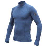 Функционална мъжка тениска Sensor Merino Bold Roll Neck dl.rukáv син Cool Blue