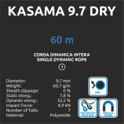 Въже за алпинизъм Camp Kasama 9.7 Dry - 60m