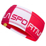 Лента за глава La Sportiva Diagonal Headband розов/бял