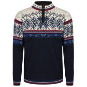 Мъжки пуловер Dale of Norway Vail Masc Sweater тъмно син Midnightnavy Redrose Offwhite