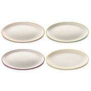 Комплект чинии Omada SANALIVING DinnerPlate Set 4x Plate 24xh2cm бял