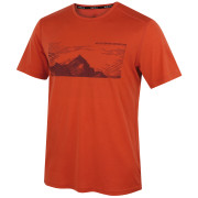 Мъжка тениска MOOA Merino Lyolite Highlander 150 Short оранжев burnt orange