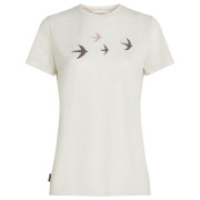 Дамска тениска Icebreaker Women Merino 150 Tech Lite SS Tee Bird Transit бял Ecru HTHR