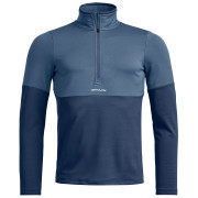 Мъжки суитшърт Ortovox Fleece Light Zip Neck син Blue Nunatak