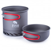 Комплект прибори Zulu Ikati Plus сив/червен
