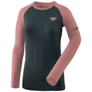 Дамска тениска Dynafit Alpine Pro W L/S Tee черно/розово blueberry MOKAROSA/6240