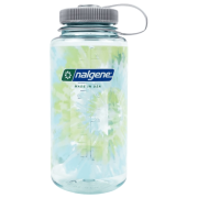 Бутилка Nalgene Wide Mouth Tie-Dye Print 1000 ml светло син Seafoam w/Platinum Blue Tie Dye