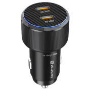 Адаптор Swissten Car Charger 2X USB-C PD, 50W + cabel USB-C / USB-C, 1 m