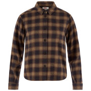 Дамска риза Fjällräven Övik Boxy Flannel Shirt W кафяв Black-Wood Brown
