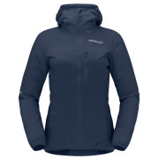 Дамско яке Norrona falketind aero60 Zip Hood тъмно син Indigo Night