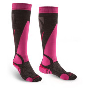 Дамски 3/4 чорапи  Bridgedale Ski Lightweight Women's сив/розов graphite/pink/388