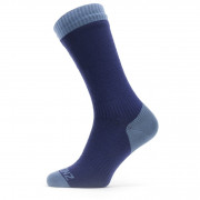 Водоустойчиви чорапи SealSkinz WP Warm Weather Mid Lenght син/светлосин NavyBlue