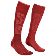 Дамски чорапи Ortovox W's Ski Compression Socks винен DarkBlood