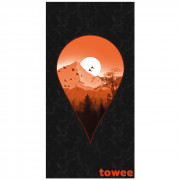 Бързосъхнеща кърпа Towee Next Destination 80x160 cm черен/оранжев NextDestination