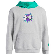 Детска функционална тениска Under Armour UA B Rival FLC Graphics Hd Mod Gray Light Heather светло сив Mod Gray Light Heather / Geode Green / White