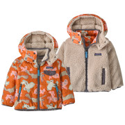 Детско яке Patagonia Baby Reversible Tribbles Hoody - BNLM оранжев/бежов Bunny Life: Marigold