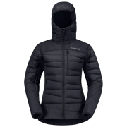 Дамско пухено яке Norrona falketind down750 Zip Hood черен Caviar Black