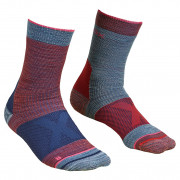 Дамски чорапи Ortovox W's Alpinist Mid Socks червен/син HotCoral