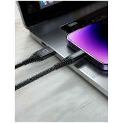 Кабел за зареждане и пренос на данни Swissten Aramid Reinforced USB/USB-C 1,5 m