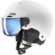 Детска ски каска Uvex Rocket Jr. Visor бял white - black mat