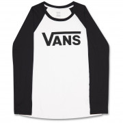 Дамска тениска Vans Drop V Ls Raglan-B бял/черен