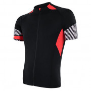 Мъжка колоездачна фланелка Sensor Cyklo Race черен Black/Red