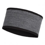 Лента за глава Buff Crossknit Headband черен/сив SolidBlack