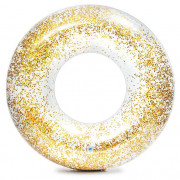 Кръгъл надуваем дюшек Intex Sparkling Glitter Tube 56274NP златен