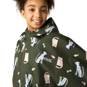 Детски дъждобран Regatta Junior Changing Robe Dark Khaki Cat Dog