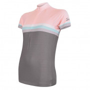 Дамска колоездачна фланелка Sensor Cyklo Summer Stripe сив/розов Gray/Pink