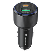 Адаптор Swissten Car Charger USB-C PD + USB-A, 63W + cabel USB-C / USB-C, 1 m