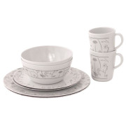 Комплект прибори Outwell Dahlia 2 Person Dinner Set бял  Blue & white