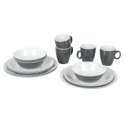 Комплект прибори Bo-Camp Tableware Two tone - 16ks сив Grey