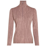 Дамска функционална блуза Icebreaker Women Merino 260 Tech Vertex LS Half Zip Delta Lines AOP кафяв Summit/Blush/J