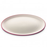 Чиния Omada SANALIVING Dinner Plate 24xh2cm бяло/червен