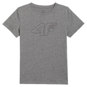 Детска тениска 4F Tshirt M2417 сив MIDDLE GREY MELANGE