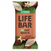 Бар Lifefood Lifebar Oat Snack s kousky čokolády a kešu BIO 40 g