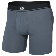 Мъжки боксерки Saxx Essential Cotton Boxer Brief Fly сив turbulence
