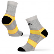 Дамски чорапи Warg Trail MID Wool сив/жълт SvSedaCernutaCerna