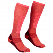 Дамски 3/4 чорапи  Ortovox W's Ski Compression Long Socks червен Blush
