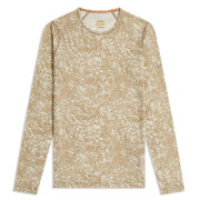 Дамска функционална блуза Icebreaker Women M 200 Oasis LS Crewe Moss BloomAOP бежов / бял Cumin/Undyd/Aop
