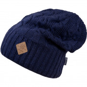 Плетена шапка от мериносана вълна Kama A107 тъмно син Darkblue