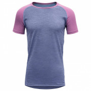 Детска тениска Devold Breeze Junior T-shirt син/сив  BLUEBELL